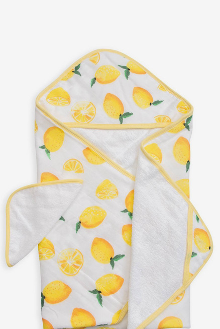 Set de baño algodón Limones (toalla capa + manopla)